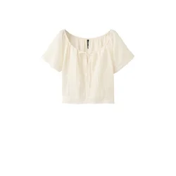 MANGO Bluza EVA kremna