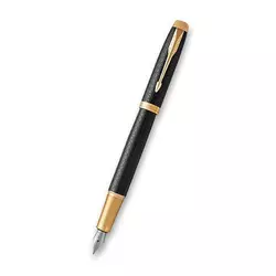 PARKER Naliv pero IM Premium Black GT Fountain - 1931653 Crna/Zlatna, Srednje tanki vrh (Medium), Plavo mastilo, 1 kom