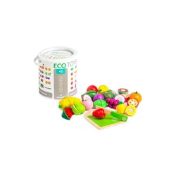 ECO TOYS SET DRVENO VOĆE, 20 DELOVA