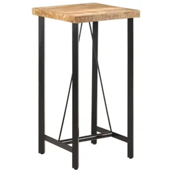 Vidaxl Barska miza 55x55x107 cm trden mangov les in železo