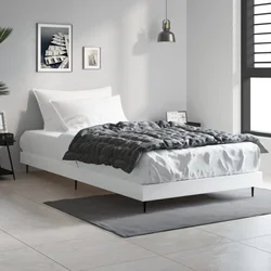 shumee vidaXL Posteljni okvir bel 90x200 cm lesen material