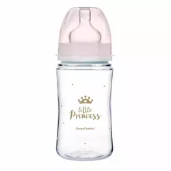 Canpol baby flašica 240ml široki vrat, pp - royal baby - pink