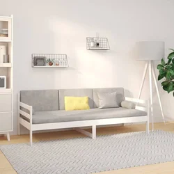 Dnevni krevet bez madraca bijeli 80 x 200 cm masivna borovina
