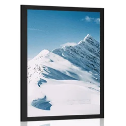 Plakat zasnežena gorovja - 60x90 white