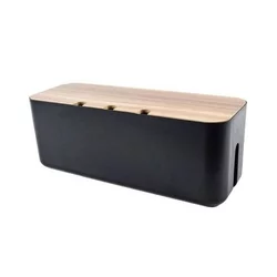 FixPremium - Cable Organizer - Cable Box, črn