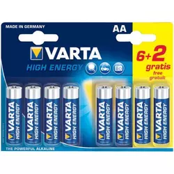 VARTA-4906SO AA 1.5V LR6 MN1500, PAK8 CK, ALKALNE baterije HIGH ENERGY