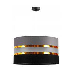 Luster na sajli CORAL 1xE27/60W/230V crno-siva