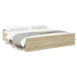 Okvir za krevet s ladicama boja hrasta 200x200 cm drveni