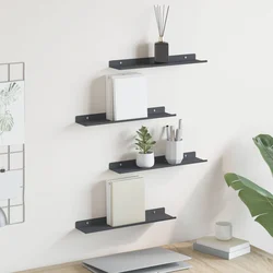 Lebdeća polica Zidne 4 pcs Antracit 40 x 8,5 x 2,5 cm Čelik