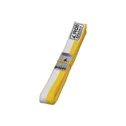 Belo žuti pojas 240cm Iron Sport - žuto beli pojas za borilačke sportove