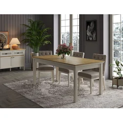 Hanah Home Trpezarijski sto FRN-21023, 180.2x77.6x90.2 cm, Krem