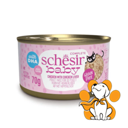 Schesir Baby Cat Chicken With Chicken Liver 70 g, Vlažna Hrana Za Mačiće