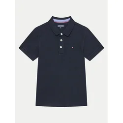 TOMMY HILFIGER Majica  nočno modra / ognjeno rdeča / bela