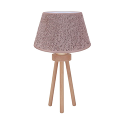 Duolla - Stolna lampa BOUCLE 1xE27/15W/230V prečnik 28 cm braon/drvo