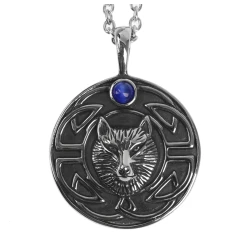 Obesek Wolf Head Blue Eye - SS8-232P