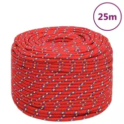 Brodski konop crveni 8 mm 25 m od polipropilena