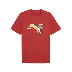 Puma GRAPHICS MULTIPLE CAT LOGO TEE, moška majica, rdeča 684826