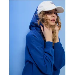 Sinsay - Trenerka hoodie sa printom Le Soleil - zumbul plava
