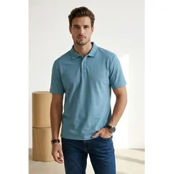 Trendyol Muška majica Tmnss26Po00016, Plava