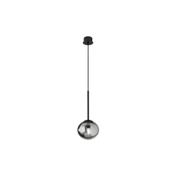 Ondaluce - Luster na sajli JEWEL 1xE14/10W/230V prečnik 17 cm crna/zadimljena crna