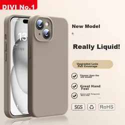Divi Maska za mobilni telefon iPhone 15, Siva