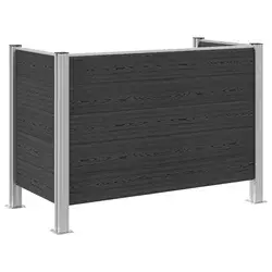 Ograda za kante za smeće Siva 161 x 85 x 115 cm Aluminij i WPC