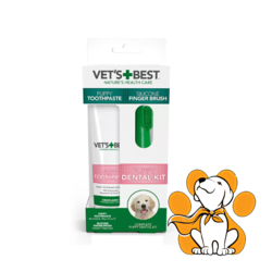 Vets Best Puppy Dental Kit, Četkica i Pasta Za Zube Za Štence