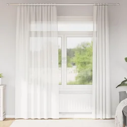 Voile zavjese s petljama 2 kom bijele 140x225 cm