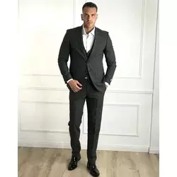 Squareonline Muško elegantno odelo, Tamnosivo