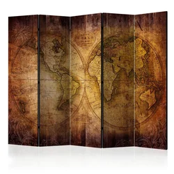 artgeist Paravan Old World Map, 5-Delni, Enostranski