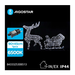 Aigostar-LED Spoljašnja dekoracija LED/3,6W/31/230V 6500K 90/45cm IP44 sob sa sankama