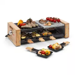 Klarstein Chateaubriand Nuovo Raclette, gril ploča, 1200 W, aluminij/kamen, 8 osoba