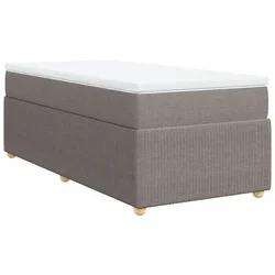 Vidaxl Box spring postelja z vzmetnico taupe 100x200 cm blago