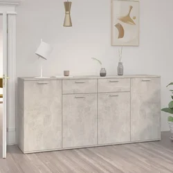 Komoda siva boja betona 160 x 36 x 75 cm od konstruiranog drva
