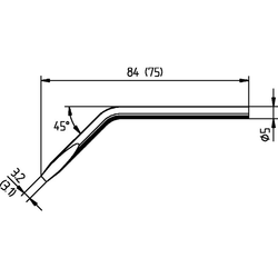 Ersa Vrh za lemljenje oblika dlijetla, pod kutom, ERSADUR Ersa 052JD veličina vrha 3.1 mm sadrž