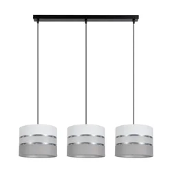Luster na sajli CORAL 3xE27/60W/230V bela/siva