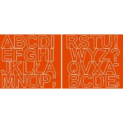 shumee Nalepke samolepilne črke 5 cm nalepke oranžne mat