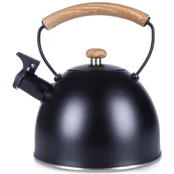 Vilde Žvižgajoči grelnik vode, jeklo, črna, 2,5 l