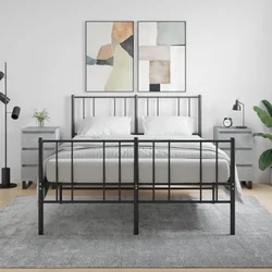 Noćni ormarići 2 kom boja betona 40x35x69 cm konstruirano drvo