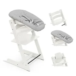 STOKKE Tripp Trapp HC Bundle White + Newborn set Grey
