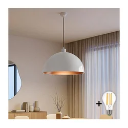 Brilagi - LED luster na sajli METALO 1xE27/40W/230V prečnik 60 cm bela/bakarna