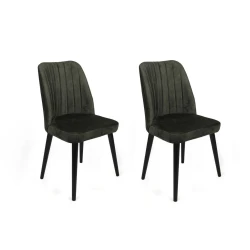 Hanah Home Set trpezarijskih stolica Alfa 432 V2, 2 komada, Zeleni