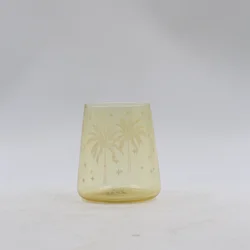 Garnitura čaša Palm 420ml 4/1 žuta Rakle