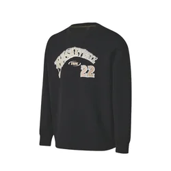 PEAK muški duks bez kapuljače crni, Basketball print