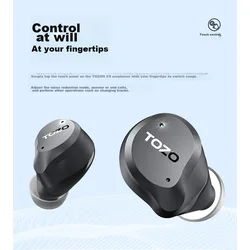 TOZO Bluetooth slušalice NC9, Crne