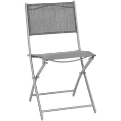 SKLOPIVA STOLICA ZA BAŠTU braon, srebrna metal, tekstil