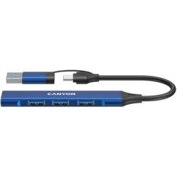 CANYON hub DS-02 4in1 USB-A/C Blue - CNS-TDS02BL