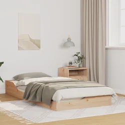 Krevetna konstrukcija Smeđa 75 x 190 cm Čvrsto borovo drvo