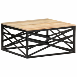 Klubska mizica 68x68x35 cm trden mangov les