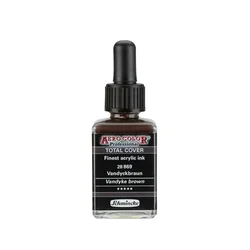 Akrilno črnilo Schmincke AERO COLOR Professional Total Cover 28 ml - 869 vandyke rjava
